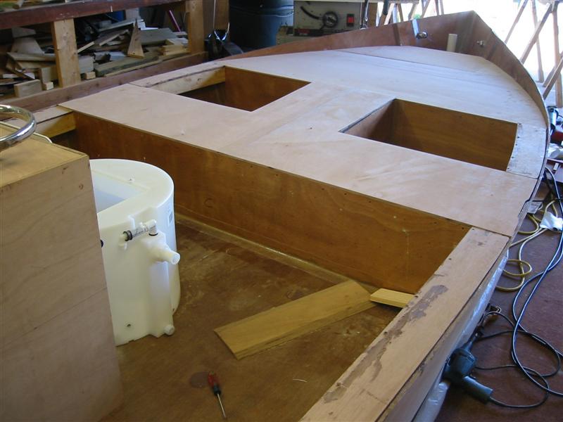 Rough fitting the seats, casting decks and gunwales.
