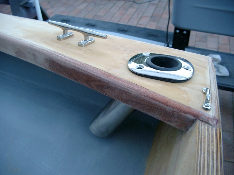 S/S through-deck rod holder (one on each rear gunwale deck).
