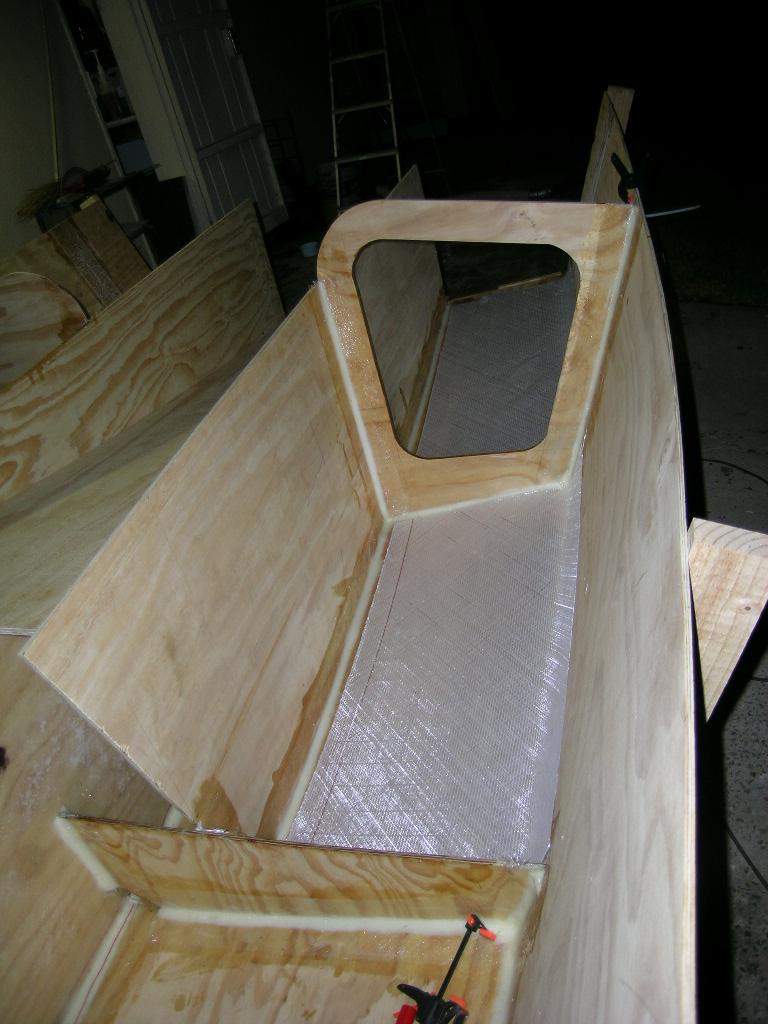 glassing the hull bottom
