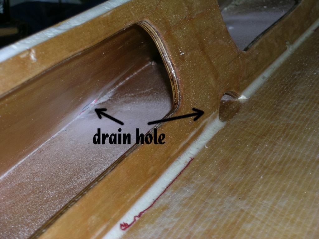 Drainage holes for water to flow away
