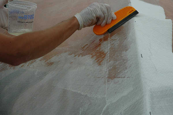 C17: Working the epoxy.
Mrs. Wobbly had the camera while I was sweating it out...
