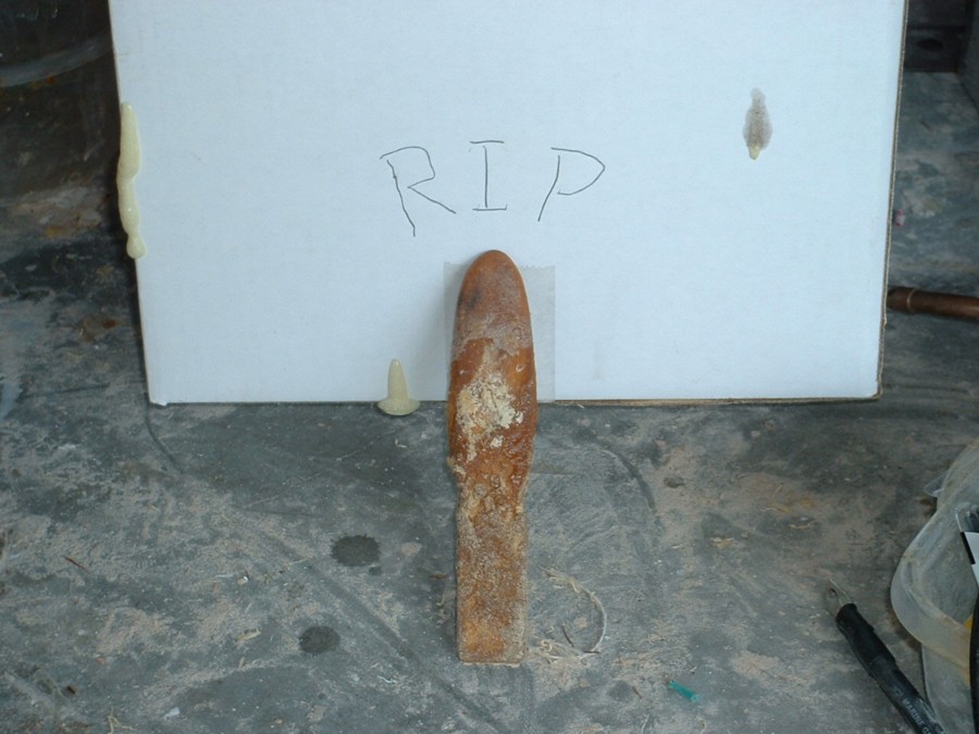 9/26/05    Here's to an honorable retirement for my fillet tool :)
