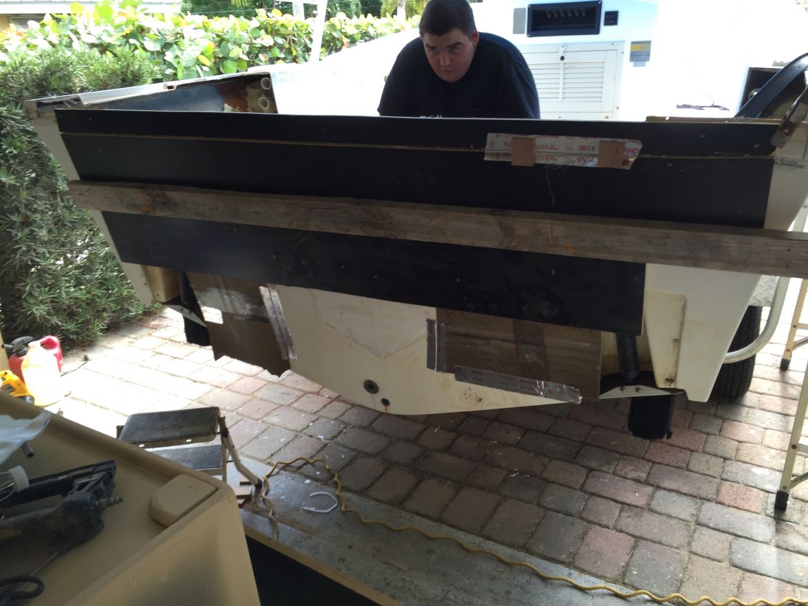 Transom replacement on Mako 211 Image~185