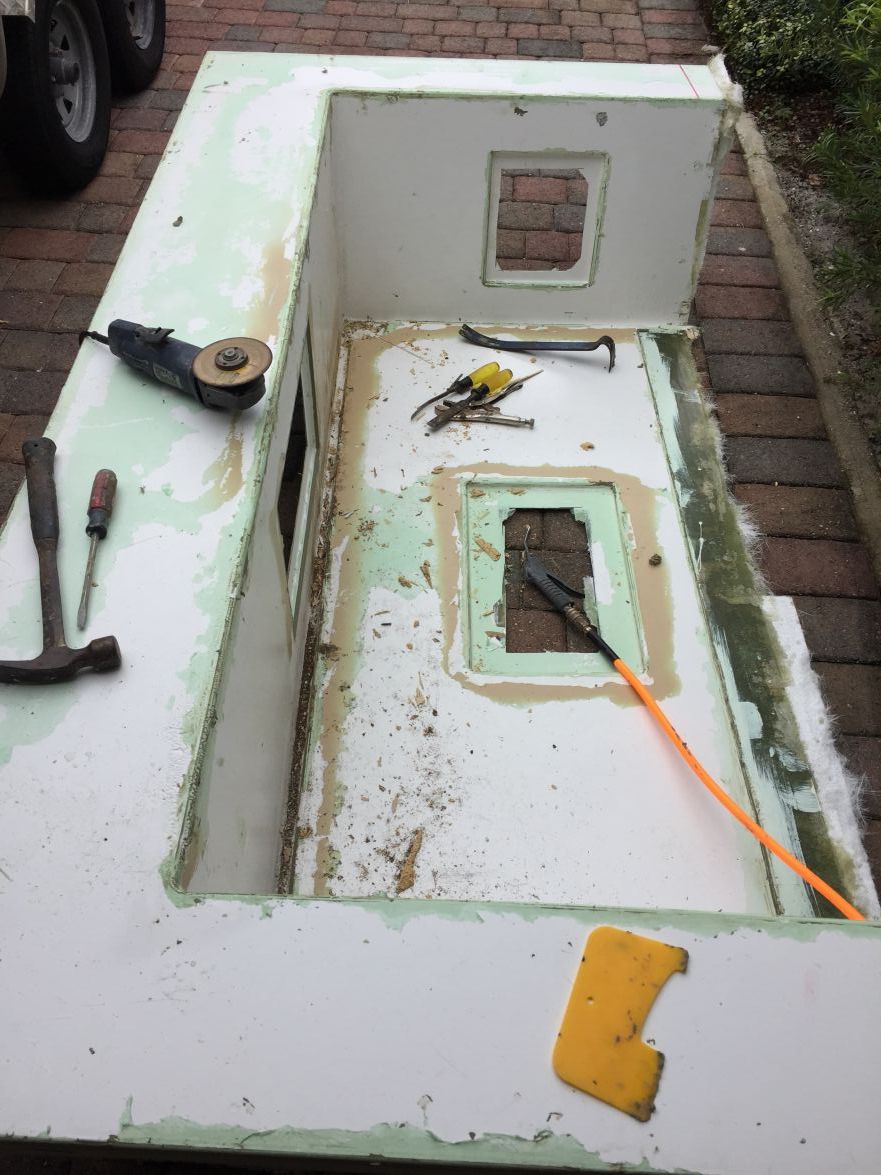Transom replacement on Mako 211 Image~193