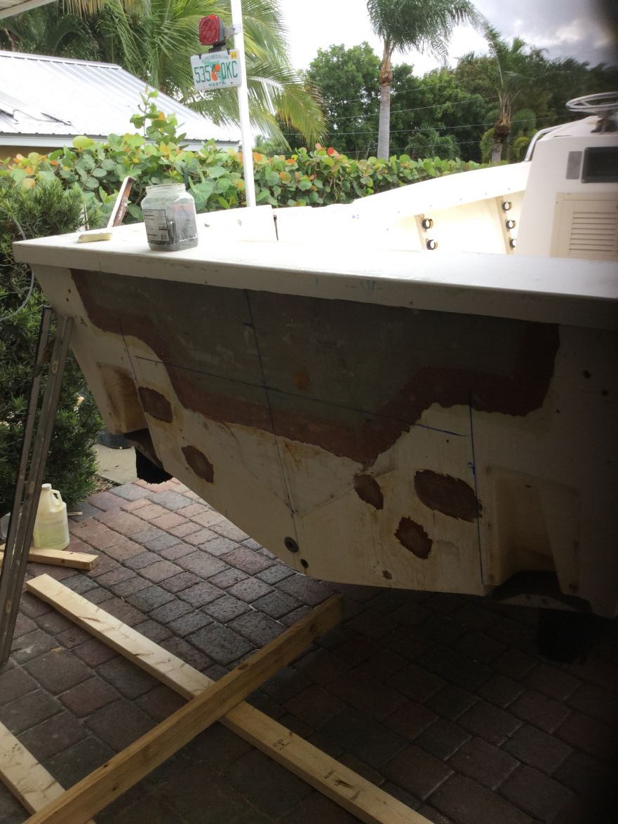 Transom replacement on Mako 211 Image~194