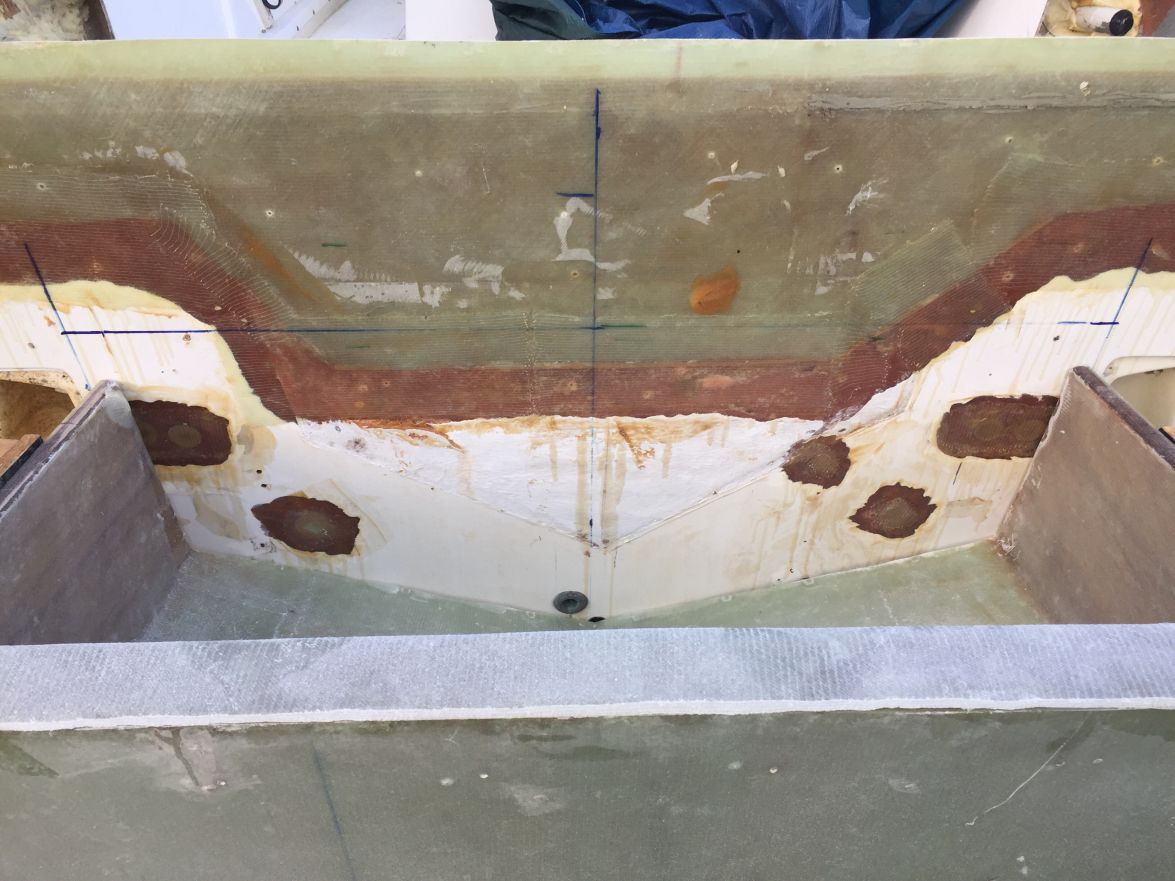 Transom replacement on Mako 211 Image~202