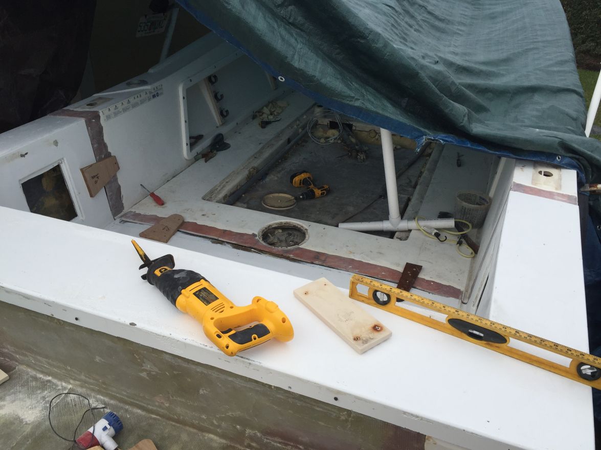 Transom replacement on Mako 211 Image~227