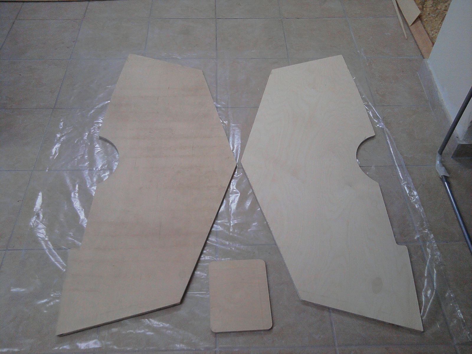 Two transoms laminated together to make one

