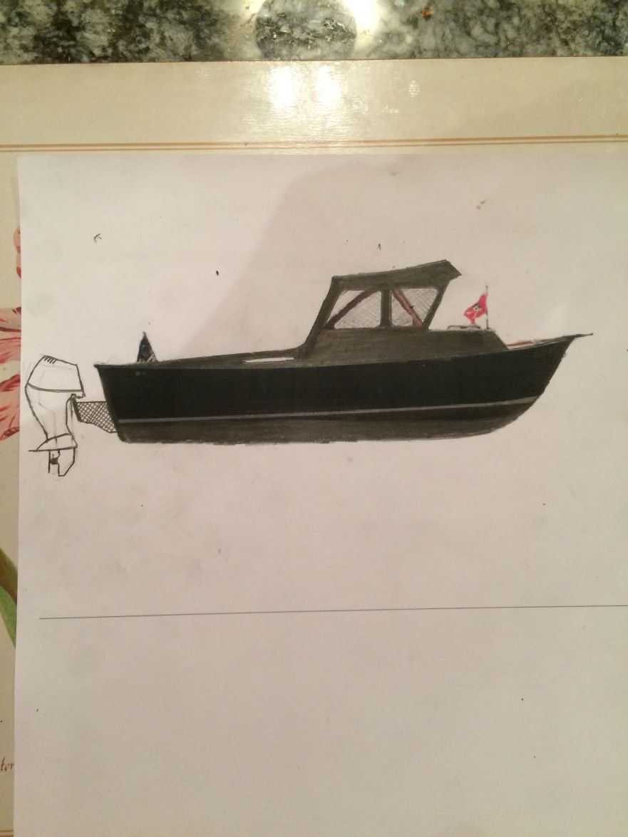 My ideas for my P19 drawn overtop of Joe Hs P19 hull
